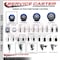 Service Caster 3'' Blue Poly Swivel 1-1/8'' Expanding Stem Caster Set with Brake, 4PK SCC-EX20S314-PPUB-BLUE-TLB-118-4 - alternate 2